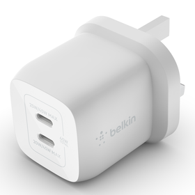 Dual USB-C GaN Wall Charger with PPS 45W, White, hi-res